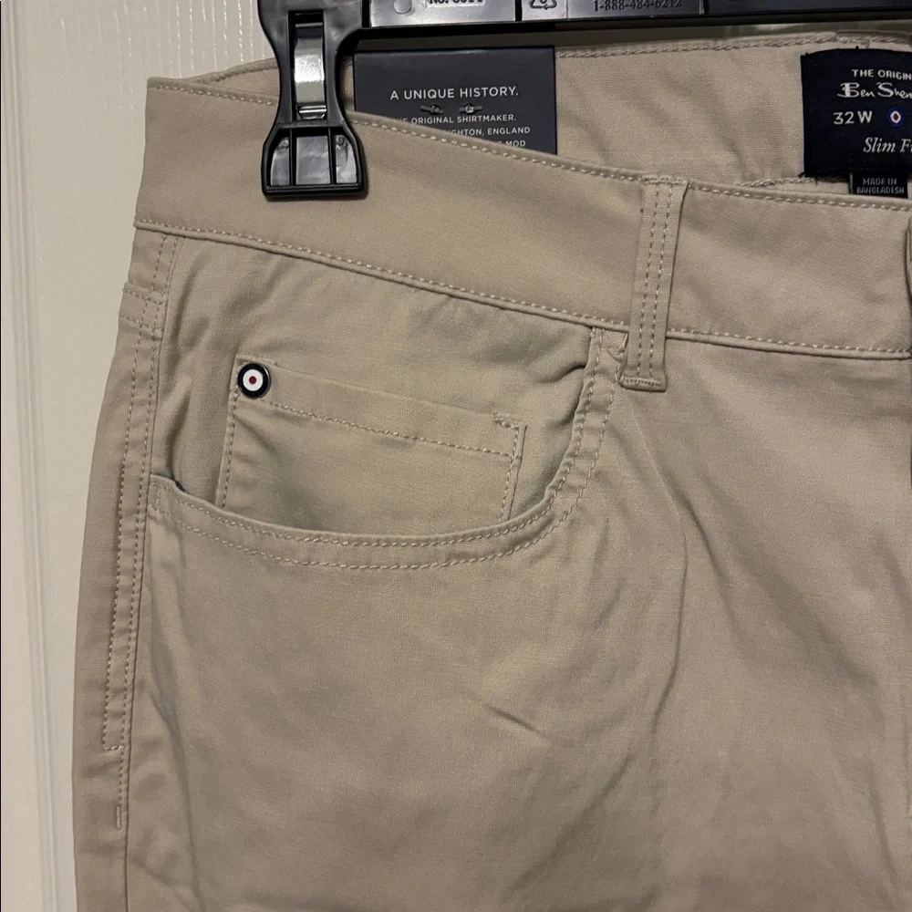 Ben Sherman Slim Fit Tech Pants
